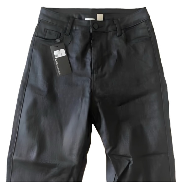 NWT SHEIN Apperloth High-Waisted Leather Bootcut Flare Leg Pants — Black, XS - Picture 8 of 12